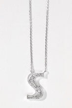 Load image into Gallery viewer, LUOWEND 18K White Gold Natural Diamond Necklace for Women