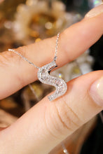 Load image into Gallery viewer, LUOWEND 18K White Gold Natural Diamond Necklace for Women