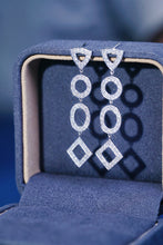 Load image into Gallery viewer, LUOWEND 18K White Gold Real Natural Diamond Drop Earrings for Women