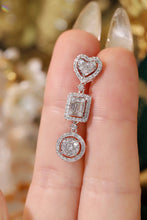 Load image into Gallery viewer, LUOWEND 18K White Gold Natural Diamond Drop Earrings for Women