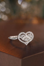 Load image into Gallery viewer, LUOWEND 18K White Gold Natural Diamond Ring for Women