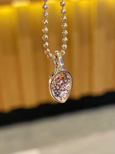 Load image into Gallery viewer, LUOWEND 18K Yellow Gold Natural Ruby Pendant for Women