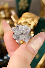 Load image into Gallery viewer, LUOWEND 18K White Gold Natural Diamond Ring for Women