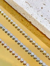 Load image into Gallery viewer, LUOWEND 18K White/Yellow/Rose Gold Real Natural Diamond Bracelet for Women