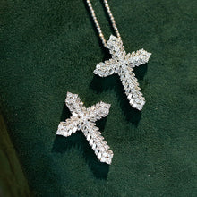 Load image into Gallery viewer, LUOWEND 18K White Gold Real Natural Diamond Pendant Necklace for Women