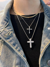 Load image into Gallery viewer, LUOWEND 18K White Gold Real Natural Diamond Pendant Necklace for Women