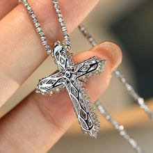 Load image into Gallery viewer, LUOWEND 18K White Gold Real Natural Diamond Pendant Necklace for Women