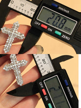 Load image into Gallery viewer, LUOWEND 18K White Gold Real Natural Diamond Pendant Necklace for Women