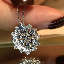 Load image into Gallery viewer, LUOWEND 18K White Gold Real Natural Diamond Pendant Necklace fOR Women