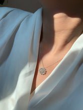 Load image into Gallery viewer, LUOWEND 18K White Gold Real Natural Diamond Pendant Necklace fOR Women