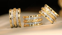Load image into Gallery viewer, LUOWEND 18K Yellow Gold Nayiral Diamond Stud Earrings for Women
