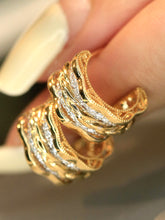 Load image into Gallery viewer, LUOWEND 18K Yellow Gold Nayiral Diamond Stud Earrings for Women