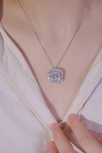 Load image into Gallery viewer, LUOWEND 18K White Gold Real Natural Diamond Pendant Necklace for Women
