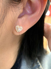 Load image into Gallery viewer, LUOWEND 18K White or Yellow Gold Natural Diamond Earrings for Women