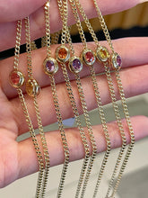 Load image into Gallery viewer, LUOWEND 18K Yellow Gold Natural Color Sapphire Bracelet for Women