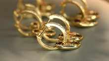 Load image into Gallery viewer, LUOWEND 18K Yellow Gold Natural Diamond Earrings for Women