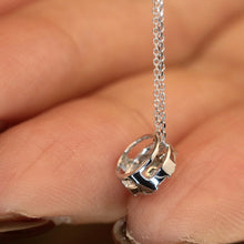 Load image into Gallery viewer, LUOWEND 18K White Gold Real Natural Diamond Necklace for Women