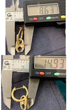 Load image into Gallery viewer, LUOWEND 18K Yellow Gold Natural Diamond Earrings for Women