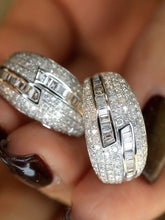 Load image into Gallery viewer, LUOWEND 18K White Gold Natural Diamond Ring for Women