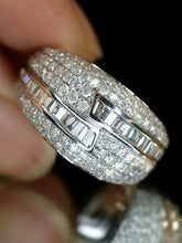 Load image into Gallery viewer, LUOWEND 18K White Gold Natural Diamond Ring for Women