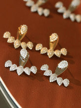 Load image into Gallery viewer, LUOWEND 18K White or Yellow Gold Natural Diamond Earrings for Women