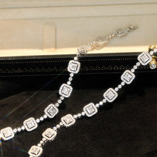 Load image into Gallery viewer, LUOWEND 18K White Gold Real Natural Diamond Bracelet for Women