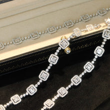 Load image into Gallery viewer, LUOWEND 18K White Gold Real Natural Diamond Bracelet for Women