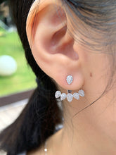 Load image into Gallery viewer, LUOWEND 18K White or Yellow Gold Natural Diamond Earrings for Women