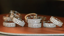 Load image into Gallery viewer, LUOWEND 18K White Gold Natural Diamond Earrings for Women