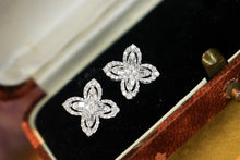 Load image into Gallery viewer, LUOWEND 18K White Gold Real Natural Diamond Earrings and Necklace for Women