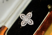 Load image into Gallery viewer, LUOWEND 18K White Gold Real Natural Diamond Earrings and Necklace for Women