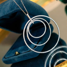 Load image into Gallery viewer, LUOWEND 18K White Gold Real Natural Diamond Pendant Necklace for Women