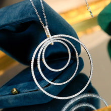 Load image into Gallery viewer, LUOWEND 18K White Gold Real Natural Diamond Pendant Necklace for Women