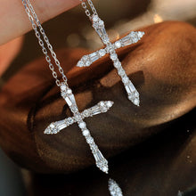 Load image into Gallery viewer, LUOWEND 18K White Gold Real Natural Diamond Pendant Necklace for Women