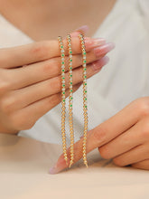 Load image into Gallery viewer, LUOWEND 18K Yellow Gold Natural Emerald Bracelet for Women