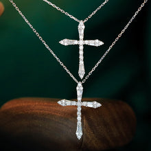 Load image into Gallery viewer, LUOWEND 18K White Gold Real Natural Diamond Pendant Necklace for Women