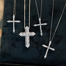 Load image into Gallery viewer, LUOWEND 18K White Gold Real Natural Diamond Pendant Necklace for Women