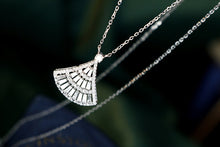 Load image into Gallery viewer, LUOWEND 18K White Gold Real Natural Diamond Pendant Necklace for Women