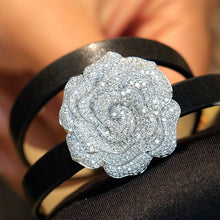 Load image into Gallery viewer, LUOWEND 18K White Gold Real Natural Diamond Pendant Necklace for Women