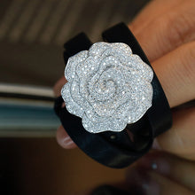 Load image into Gallery viewer, LUOWEND 18K White Gold Real Natural Diamond Pendant Necklace for Women