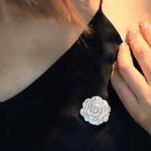 Load image into Gallery viewer, LUOWEND 18K White Gold Real Natural Diamond Pendant Necklace for Women