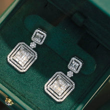 Load image into Gallery viewer, LUOWEND 18K White Gold Real Natural Diamond Jewelry Set for Women