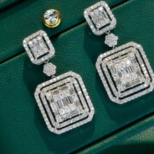 Load image into Gallery viewer, LUOWEND 18K White Gold Real Natural Diamond Jewelry Set for Women