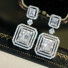 Load image into Gallery viewer, LUOWEND 18K White Gold Real Natural Diamond Jewelry Set for Women