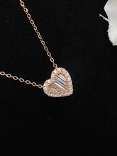 Load image into Gallery viewer, LUOWEND 18K Rose Gold Real Natural Diamond Necklace for Women