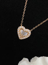 Load image into Gallery viewer, LUOWEND 18K Rose Gold Real Natural Diamond Necklace for Women