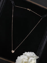 Load image into Gallery viewer, LUOWEND 18K Rose Gold Real Natural Diamond Necklace for Women