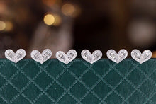 Load image into Gallery viewer, LUOWEND 18K White Gold Natural Diamond Stud Earrings for Women