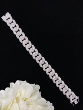 Load image into Gallery viewer, LUOWEND 18K White Gold Real Natural Diamond Bracelet for Women