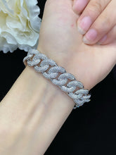 Load image into Gallery viewer, LUOWEND 18K White Gold Real Natural Diamond Bracelet for Women